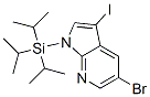 1H-Pyrrolo[2,3-b]pyridine, 5-bromo-3-iodo-1-[tris(1-methylethyl)silyl]- Structure,875639-49-9Structure