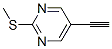 Pyrimidine, 5-ethynyl-2-(methylthio)- (9ci) Structure,87573-81-7Structure