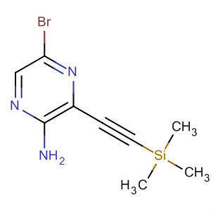 5-Bromo-3-((trimethylsilyl)ethynyl)pyrazin-2-amine Structure,875781-41-2Structure