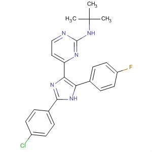 N-tert-butyl-4-(2-(4-chlorophenyl)-4-(4-fluorophenyl)-1h-imidazol-5-yl)pyrimidin-2-amine Structure,876521-39-0Structure