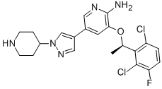 3-[(1R)-1-(2,6-dichloro-3-fluorophenyl)ethoxy]-5-[1-(4-piperidinyl)-1H-pyrazol-4-yl]-2-Pyridinamine Structure,877399-52-5Structure