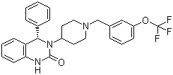 (4S)-3,4-二氫-4-苯基-3-[1-[[3-(三氟甲氧基)苯基]甲基]-4-哌啶基]-2(1h)-喹唑啉酮結(jié)構(gòu)式_877606-63-8結(jié)構(gòu)式