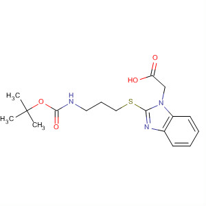 [2-(3-Tert-butoxycarbonyl-amino-propylsulfanyl)-benzoimidazol-1-yl]-acetic acid Structure,877626-39-6Structure