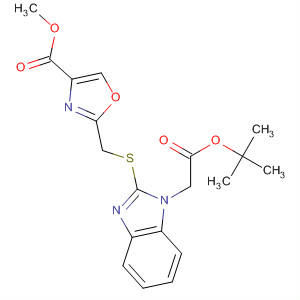 Tert-butyl [2-(4-methyloxycarbonyl-oxazol-2-ylmethylsulfanyl)-benzoimidazol-1-yl]-acetate Structure,877627-78-6Structure