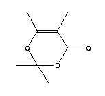 2,2,5,6-Tetramethyl-4H-1,3-dioxin-4-one Structure,87769-39-9Structure