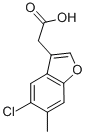 (5-Chloro-6-methyl-1-benzofuran-3-yl)acetic acid Structure,879475-90-8Structure