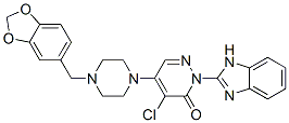 2-(1H-苯并咪唑-2-基)-5-[4-(1,3-苯并二氧代-5-甲基)-1-哌嗪]-4-氯-3(2H)-吡嗪酮結(jié)構(gòu)式_879565-55-6結(jié)構(gòu)式