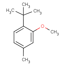 Benzene, 1-(1,1-dimethylethyl)-2-methoxy-4-methyl- Structure,88-40-4Structure