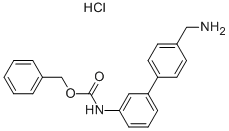 (4-Aminomethyl-biphenyl-3-yl)carbamicacidbenzylesterhydrochloride Structure,880157-18-6Structure