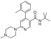 3-Pyridinecarboxamide,n-(1,1-dimethylethyl)-4-(2-methylphenyl)-6-(4-methyl-1-piperazinyl)- Structure,881743-64-2Structure