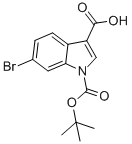 6-Bromo-1-(tert-butoxycarbonyl)-1h-indole-3-carboxylic acid Structure,882872-15-3Structure