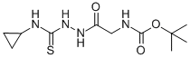 Tert-butyl(2-(2-(cyclopropylcarbamothioyl)hydrazinyl)-2-oxoethyl)carbamate Structure,883008-24-0Structure