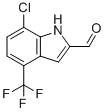 7-Chloro-4-(trifluoromethyl)-1H-indole-2-carbaldehyde Structure,883522-93-8Structure