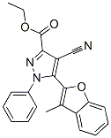 1H-pyrazole-3-carboxylic acid,4-cyano-5-(3-methyl-2-benzofuranyl)-1-phenyl-,ethyl ester Structure,883554-84-5Structure