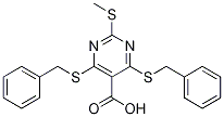 2-(Methylthio)-4,6-bis[(phenylmethyl)thio]-5-pyrimidinecarboxylic acid Structure,883872-01-3Structure