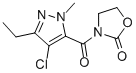 3-[(4-Chloro-3-ethyl-1-methyl-1h-pyrazol-5-yl)carbonyl]-2-oxazolidinone Structure,884314-05-0Structure