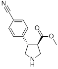 Trans-methyl 4-(4-cyanophenyl)pyrrolidine-3-carboxylate Structure,885270-63-3Structure