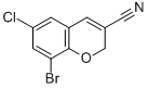 8-Bromo-6-chloro-2h-chromene-3-carbonitrile Structure,885271-10-3Structure