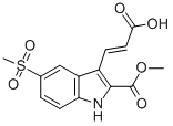 Methyl 3-(2-carboxy-vinyl)-5-methanesulfonyl-1h-indole-2-carboxylate Structure,885273-55-2Structure