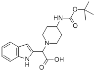 (4-Boc-amino-piperidin-1-yl)-(1h-indol-2-yl)-acetic acid Structure,885275-43-4Structure