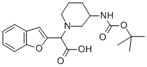 Benzofuran-2-yl-(3-boc-amino-piperidin-1-yl)-acetic acid Structure,885276-58-4Structure