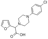 [4-(4-Chlorophenyl)piperazin-1-yl]furan-2-yl-aceticacid Structure,885276-98-2Structure