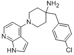 4-Piperidinamine, 4-[(4-chlorophenyl)methyl]-1-(1h-pyrrolo[2,3-b]pyridin-4-yl)- Structure,885499-98-9Structure