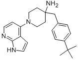 4-Piperidinamine, 4-[[4-(1,1-dimethylethyl)phenyl]methyl]-1-(1h-pyrrolo[2,3-b]pyridin-4-yl)- Structure,885500-10-7Structure