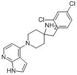 4-Piperidinamine, 4-[(2,4-dichlorophenyl)methyl]-1-(1h-pyrrolo[2,3-b]pyridin-4-yl)- Structure,885500-11-8Structure