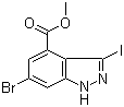 6-Bromo-3-iodo-4-(1h)indazole methyl carboxylate Structure,885523-89-7Structure