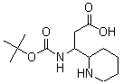 3-Boc-amino-3-(2-)piperidine-propionic acid Structure,886362-32-9Structure