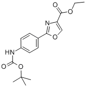 Ethyl 2-(4-(tert-butoxycarbonylamino)phenyl)oxazole-4-carboxylate Structure,886363-48-0Structure