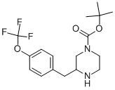 1-Piperazinecarboxylic acid, 3-[[4-(trifluoromethoxy)phenyl]methyl]-, 1,1-dimethylethyl ester Structure,886774-09-0Structure