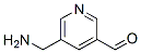 5-(Aminomethyl)- 3-pyridinecarboxaldehyde Structure,887579-82-0Structure