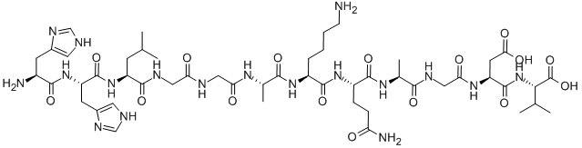 L-Valine,L-histidyl-L-histidyl-L-leucylglycylglycyl-L-alanyl-L-lysyl-L-glutaminyl-L-alanylglycyl-L-a-aspartyl- Structure,89105-94-2Structure