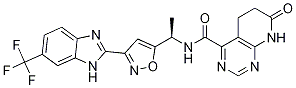 5,6,7,8-Tetrahydro-7-oxo-n-[(1r)-1-[3-[6-(trifluoromethyl)-1h-benzimidazol-2-yl]-5-isoxazolyl]ethyl]-pyrido[2,3-d]pyrimidine-4-carboxamide Structure,893444-07-0Structure