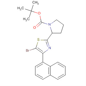 (S)-2-(5-溴-4-(萘-1-基)噻唑-2-基)吡咯烷-1-羧酸叔丁酯結(jié)構(gòu)式_894789-15-2結(jié)構(gòu)式