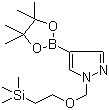 4-(4,4,5,5-四甲基-1,3,2-二噁硼烷-2-基)-1-([2-(三甲基甲硅烷基)乙氧基]甲基)-1H-吡唑結(jié)構(gòu)式_894807-98-8結(jié)構(gòu)式