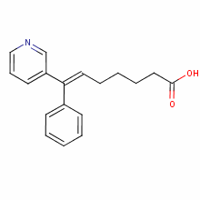 (E)-7-苯基-7-(吡啶-3-基)庚-6-烯酸結構式_89667-40-3結構式