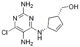 (1S,4R)-rel-4-[(2,5-二氨基-6-氯-4-嘧啶)氨基]-2-環(huán)戊烯-1-甲醇結(jié)構(gòu)式_896716-96-4結(jié)構(gòu)式