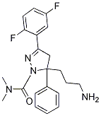 5-(3-氨基丙基)-3-(2,5-二氟苯基)-4,5-二氫-N,N-二甲基-5-苯基-1H-吡唑-1-羧酰胺結(jié)構(gòu)式_896728-21-5結(jié)構(gòu)式