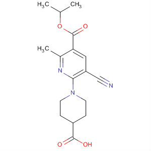 1-(3-Cyano-5-(isopropoxycarbonyl)-6-methylpyridin-2-yl)piperidine-4-carboxylic acid Structure,898227-66-2Structure