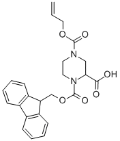 4-Allyl 1-(9-h-fluoren-9-ylmethyl) hydrogen piperazine-1,2,4-tricarboxylate Structure,898289-65-1Structure