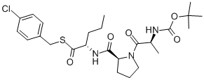 L-去甲纈氨酸,N-[1-[N-[(1,1-二甲基乙氧基)羰基]-L-丙氨酰]-L-脯氨酰]硫代-,S-[(4-結(jié)構(gòu)式_90171-50-9結(jié)構(gòu)式