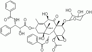 7-木糖甙-10-脫乙酰基紫杉醇結(jié)構(gòu)式_90332-63-1結(jié)構(gòu)式