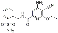 4-氨基-N-[[2-(氨基磺?；?苯基]甲基]-5-氰基-6-乙氧基-2-吡啶羧酰胺結(jié)構(gòu)式_904311-05-3結(jié)構(gòu)式