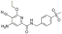 4-氨基-5-氰基-6-乙氧基-N-[[4-(甲基磺?；?苯基]甲基]-2-吡啶羧酰胺結(jié)構(gòu)式_904311-34-8結(jié)構(gòu)式