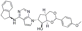 (4aS,6R,7S,7aR)-6-[4-[[(1S)-2,3-二氫-1H-茚-1-基]氨基]-7H-吡咯并[2,3-d]嘧啶-7-基]六氫-2-(4-甲氧基苯基)-環(huán)戊并-1,3-二噁英-7-醇結(jié)構(gòu)式_905580-87-2結(jié)構(gòu)式