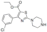 5-Thiazolecarboxylic acid, 4-(3-chlorophenyl)-2-(1-piperazinyl)-, ethyl ester Structure,905807-70-7Structure