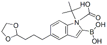 2-硼-5-[3-(1,3-二氧烷-2-基)丙基]-1H-吲哚-1-羧酸-1-(1,1-二甲基乙酯)結(jié)構(gòu)式_906000-55-3結(jié)構(gòu)式